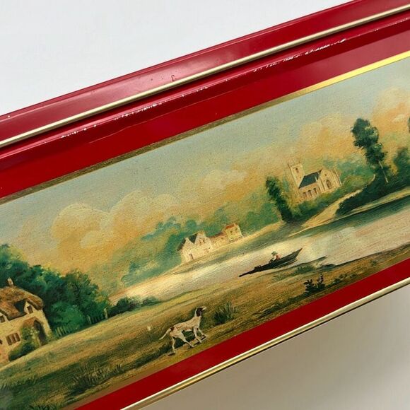 1996 Crabtree & Evelyn London Collectible Metal Tin Box Vintage Vtg Storage Red - Picture 13 of 16